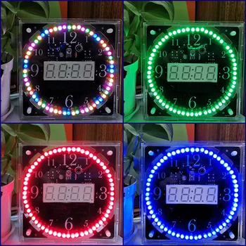  DIY E-Komplet LED satovi Sodering Design kit Šarene LED RGB Boja Raspon Glazbeni Alarm Daljinski Upravljač