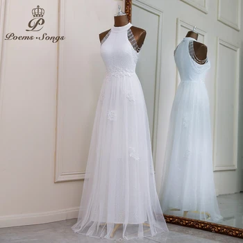  Ukusna bijela večernja haljina u stilu trapeza sa šljokicama haljine za maturalne haljine vestidos de fiesta robe de soirée de mariage