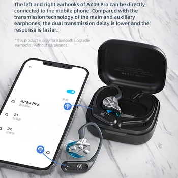  ZA bežične Slušalice KZ AZ09 PRO Bluetooth-Kompatibilni 5.2 Kabel Za Nadogradnju HIFI Uho Kuka Čepići Za uši Slušalice Punjač Torbica