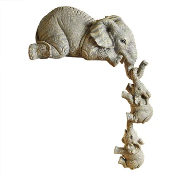  3-dijelni Slonovi Majka Visi 2-X Bebe Figurica Smole Obrt Ukras Za Dom Ukrase Figuricama Minijature Obrt Pokloni