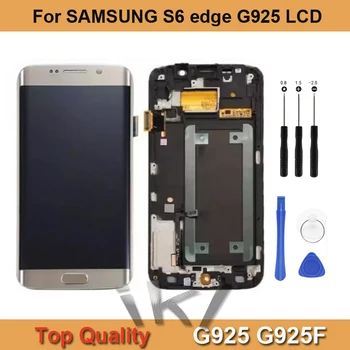  AAA+ LCD za Samsung Galaxy S6 Edge G925 Zaslon osjetljiv na dodir Digitalizator S Okvirom U Prikupljanju Rezervni Dijelovi