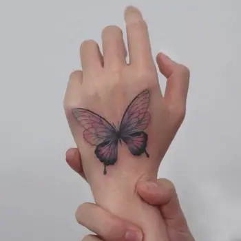  3D Tamna Leptir Privremena Tetovaža na ruci Naljepnice za muškarce i žene Vodootporne Trajno Sexy Body art Naljepnica za tetovaže na grudima i ruci