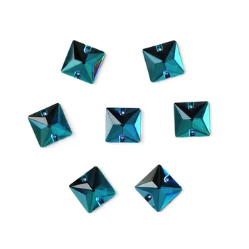  YANRUO 3240 Kvadratnom Plavi Cirkon Šivanje Staklo, Сшитое Kristali, poludrago Kamenje s ravnom stražnjom površinom, dragulji, obrta, Dijamanata, Dragulja za haljine